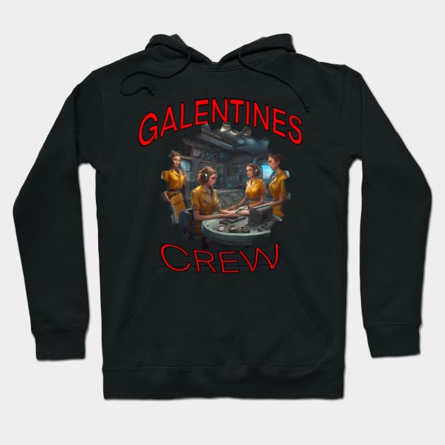 Galentines crew sonar plotters Hoodie by sailorsam1805